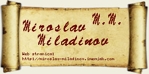 Miroslav Miladinov vizit kartica